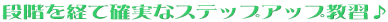 �i�K���o�Ċm���ȃX�e�b�v�A�b�v���K��